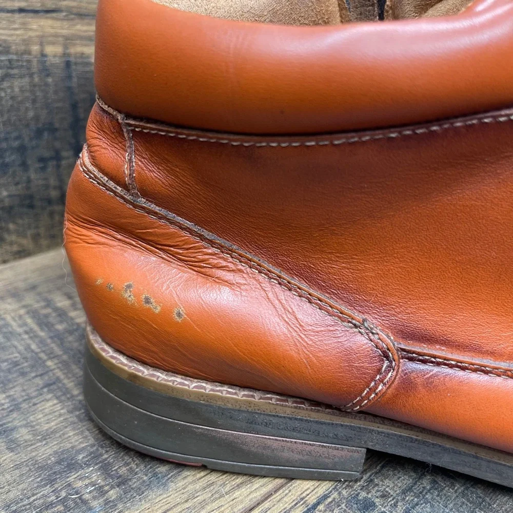 Azkbird Mens Brown Zip Lace up‎ Leather Ankle boots Oxfords Size 12